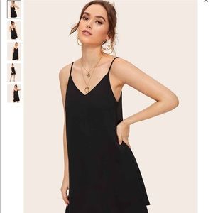 SHEIN Solid Strappy back cami dress